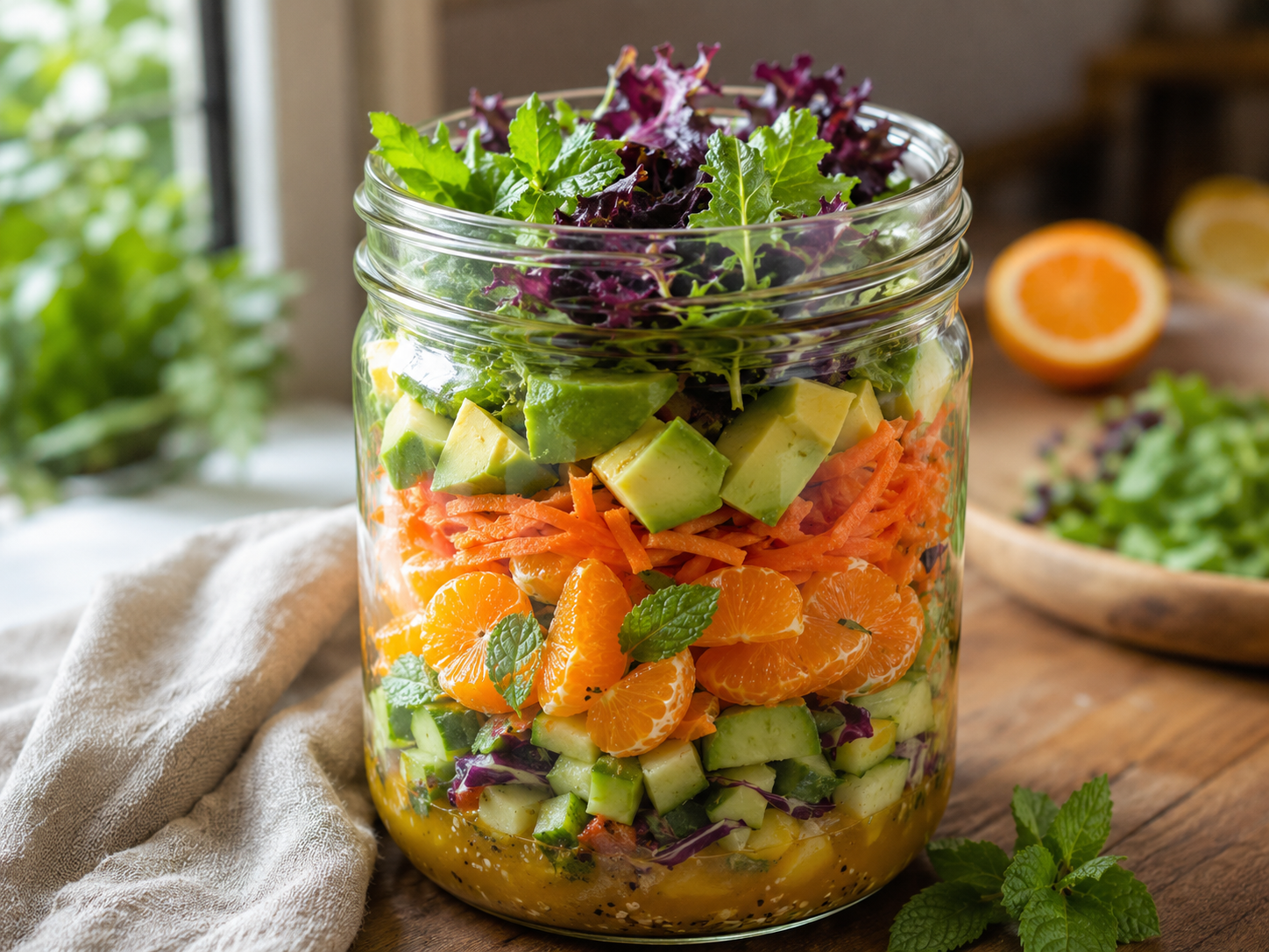 Salada Refrescante com Molho Cítrico